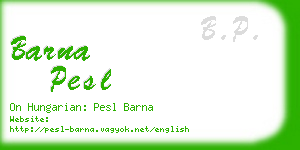 barna pesl business card